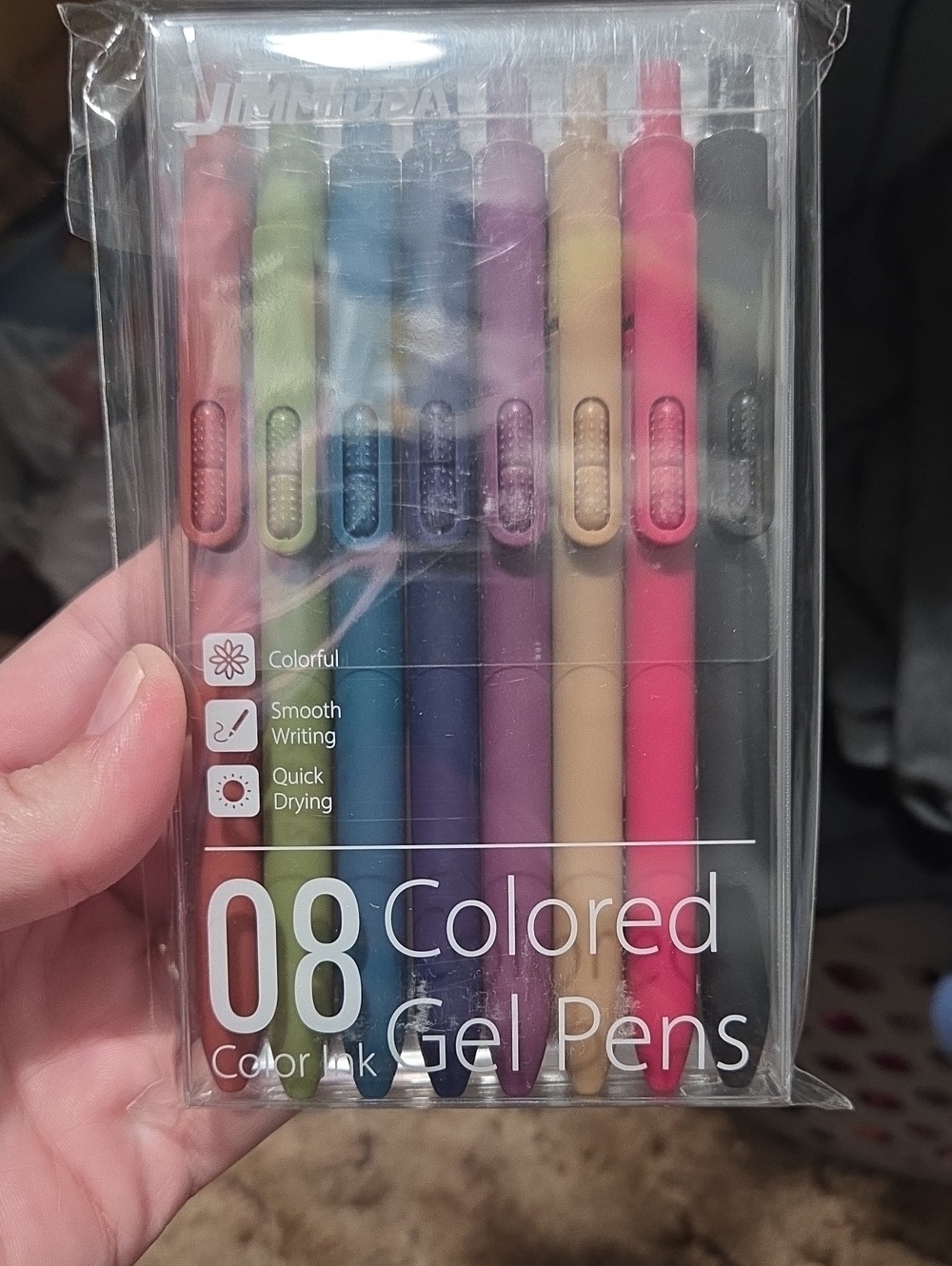 Colored Gel Pens - 8 Pack Assorted Colors